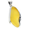 Load image into Gallery viewer, 925 Sterling Silver &amp; Genuine Lemon Baltic Amber Exlusive Unique Pendant - PD2370