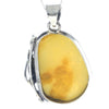Load image into Gallery viewer, 925 Sterling Silver &amp; Genuine Lemon Baltic Amber Exlusive Unique Pendant - PD2371