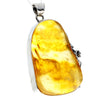 Load image into Gallery viewer, 925 Sterling Silver &amp; Genuine Honey Baltic Amber Exlusive Unique Pendant - PD2372