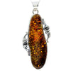 Load image into Gallery viewer, 925 Sterling Silver &amp; Genuine Green Baltic Amber Exlusive Unique Pendant - PD2373
