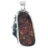 Load image into Gallery viewer, 925 Sterling Silver &amp; Genuine Green Baltic Amber Exlusive Unique Pendant - PD2376