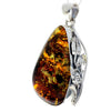 Load image into Gallery viewer, 925 Sterling Silver &amp; Genuine Green Baltic Amber Exlusive Unique Pendant - PD2379