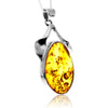 Load image into Gallery viewer, 925 Sterling Silver &amp; Genuine Cognac Baltic Amber Exlusive Unique Pendant - PD2421
