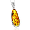 Load image into Gallery viewer, 925 Sterling Silver &amp; Genuine Cognac Baltic Amber Exlusive Unique Pendant - PD2429