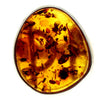 Load image into Gallery viewer, 925 Sterling Silver &amp; Genuine Cognac Baltic Amber Unique Ring - RG0711