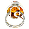 Load image into Gallery viewer, 925 Sterling Silver &amp; Genuine Cognac Baltic Amber Unique Ring - RG0711