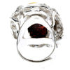 Load image into Gallery viewer, 925 Sterling Silver &amp; Genuine Green Baltic Amber Unique Ring - RG0720