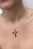 Load image into Gallery viewer, 925 Sterling Silver &amp; Genuine Baltic Amber Cross Pendant - AB207