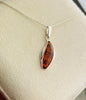 Load image into Gallery viewer, 925 Sterling Silver &amp; Genuine Baltic Amber Modern Pendant -AC208