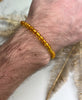 Load image into Gallery viewer, Genuine Baltic Amber Elastic Bracelet Unisex - Faceted Amber Beads 5x5 mm - BT0165