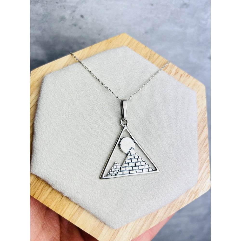 925 Sterling Silver Pyramid Pendant - EPD0236