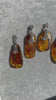 Load and play video in Gallery viewer, 925 Sterling Silver &amp; Genuine Cognac Baltic Amber Exlusive Unique Pendant - PD2297