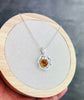 Load image into Gallery viewer, 925 Sterling Silver &amp; Genuine Baltic Amber Modern Flower Pendant  GL371