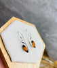 Load image into Gallery viewer, 925 Sterling Silver &amp; Genuine Baltic Amber Swirl Drop Modern Earrings - GL1022