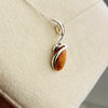 Load image into Gallery viewer, 925 Sterling Silver &amp; Genuine Baltic Amber  Modern Oval Pendant - GL226