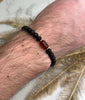Load image into Gallery viewer, Genuine Baltic Amber Adjustable Beaded Bracelet for Men - MB006